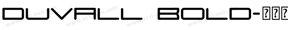 Duvall Bold字体转换
